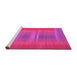 Sideview of Machine Washable Abstract Pink Contemporary Rug, wshcon2572pnk