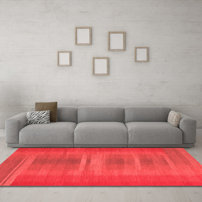 Contemporary Red Washable Rugs