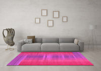 Machine Washable Abstract Pink Contemporary Rug, wshcon2572pnk