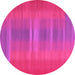 Round Abstract Pink Contemporary Rug, con2572pnk