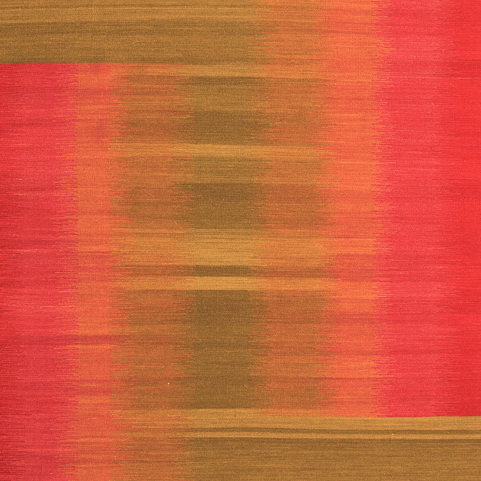 Round Machine Washable Abstract Orange Contemporary Area Rugs, wshcon2572org