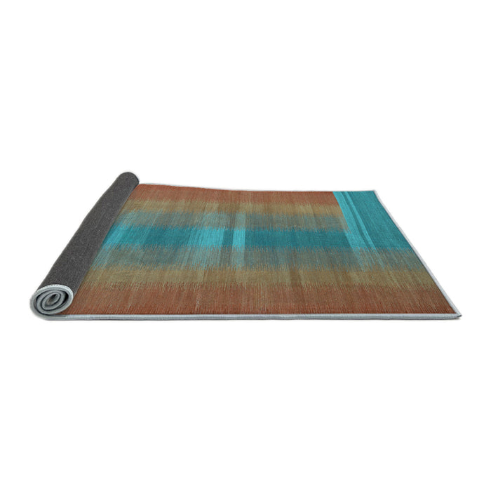Sideview of Abstract Light Blue Contemporary Rug, con2572lblu
