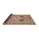 Thickness of Contemporary Chestnut Red Southwestern Rug, con2573