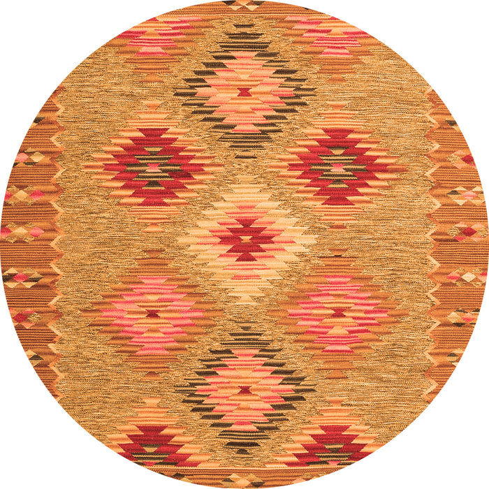 Square Southwestern Orange Country Rug, con2573org