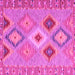 Square Southwestern Pink Country Rug, con2573pnk