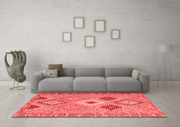 Country Red Washable Rugs