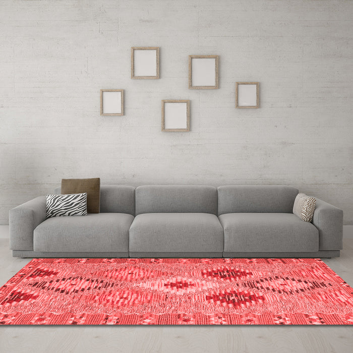 Country Red Washable Rugs