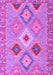 Machine Washable Southwestern Purple Country Area Rugs, wshcon2573pur