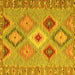 Square Southwestern Yellow Country Rug, con2573yw