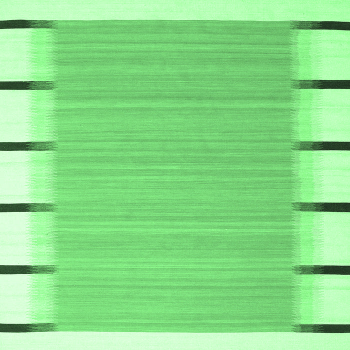 Square Abstract Emerald Green Contemporary Rug, con2574emgrn