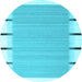 Round Abstract Light Blue Contemporary Rug, con2574lblu