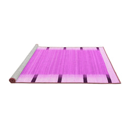 Sideview of Machine Washable Abstract Pink Contemporary Rug, wshcon2574pnk