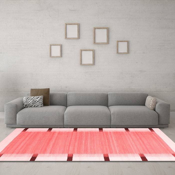 Contemporary Red Washable Rugs