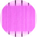 Round Abstract Pink Contemporary Rug, con2574pnk