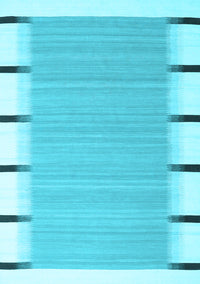 Abstract Light Blue Contemporary Rug, con2574lblu