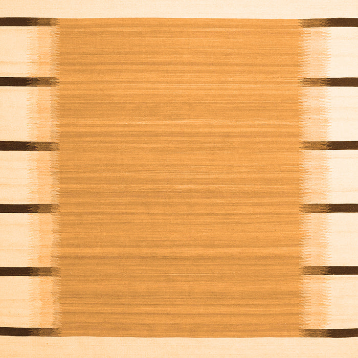 Round Machine Washable Abstract Orange Contemporary Area Rugs, wshcon2574org