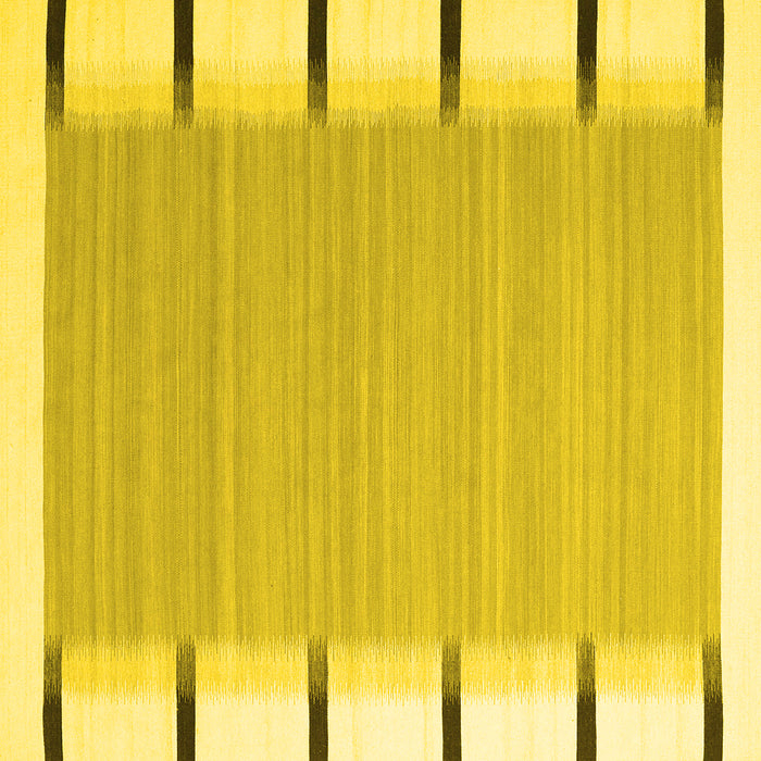 Square Machine Washable Abstract Yellow Contemporary Rug, wshcon2574yw