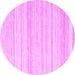 Round Abstract Pink Contemporary Rug, con2575pnk