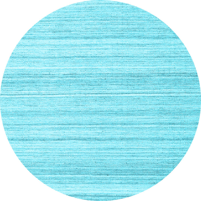 Round Abstract Light Blue Contemporary Rug, con2575lblu