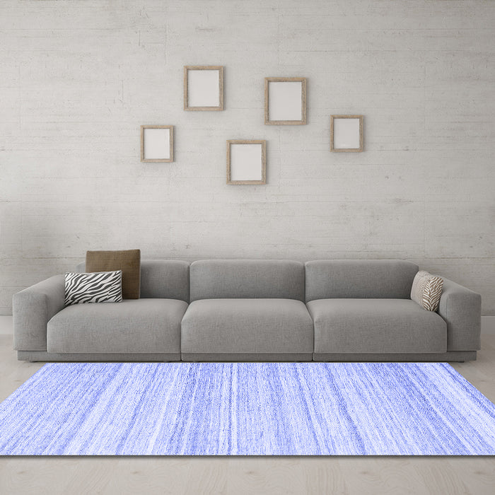 Machine Washable Abstract Blue Contemporary Rug in a Living Room, wshcon2575blu
