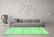 Machine Washable Abstract Emerald Green Contemporary Area Rugs in a Living Room,, wshcon2575emgrn