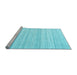 Sideview of Machine Washable Abstract Light Blue Contemporary Rug, wshcon2575lblu