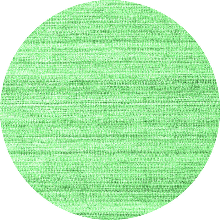 Round Machine Washable Abstract Emerald Green Contemporary Area Rugs, wshcon2575emgrn