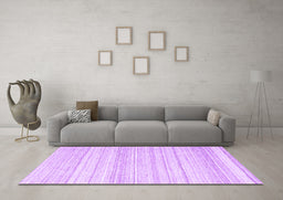 Machine Washable Abstract Purple Contemporary Area Rugs in a Living Room, wshcon2575pur