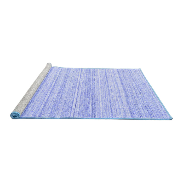 Sideview of Machine Washable Abstract Blue Contemporary Rug, wshcon2575blu
