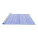 Sideview of Machine Washable Abstract Blue Contemporary Rug, wshcon2575blu