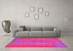 Machine Washable Abstract Pink Contemporary Rug in a Living Room, wshcon2576pnk