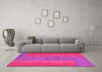 Machine Washable Abstract Pink Contemporary Rug, wshcon2576pnk