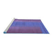 Sideview of Machine Washable Abstract Blue Contemporary Rug, wshcon2576blu