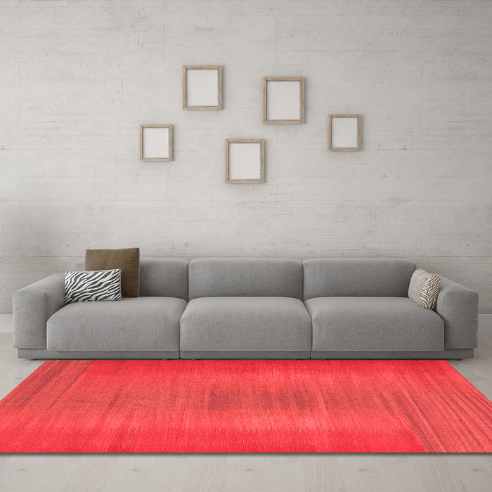 Contemporary Red Washable Rugs