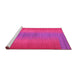 Sideview of Machine Washable Abstract Pink Contemporary Rug, wshcon2576pnk