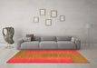 Machine Washable Abstract Orange Contemporary Area Rugs in a Living Room, wshcon2576org