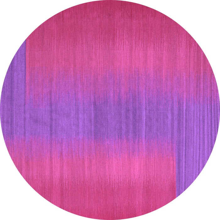 Round Abstract Purple Contemporary Rug, con2576pur