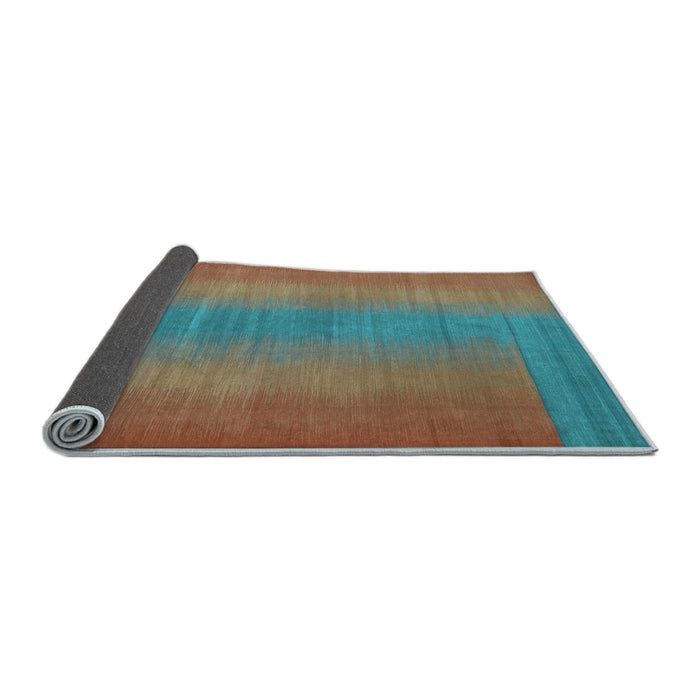 Sideview of Abstract Light Blue Contemporary Rug, con2576lblu
