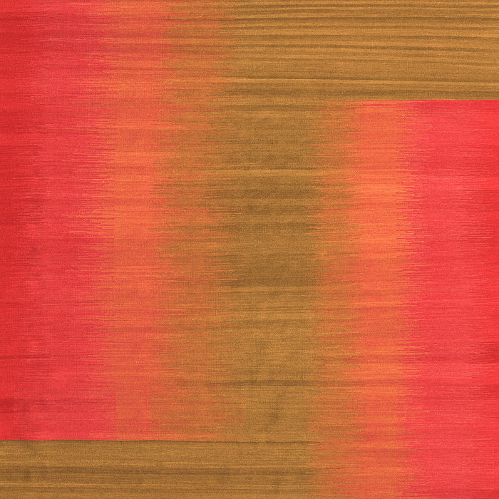 Round Machine Washable Abstract Orange Contemporary Area Rugs, wshcon2576org