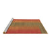 Sideview of Machine Washable Abstract Brown Contemporary Rug, wshcon2576brn