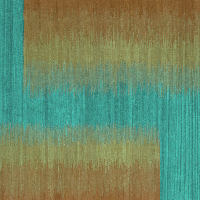 Square Machine Washable Abstract Turquoise Contemporary Area Rugs, wshcon2576turq