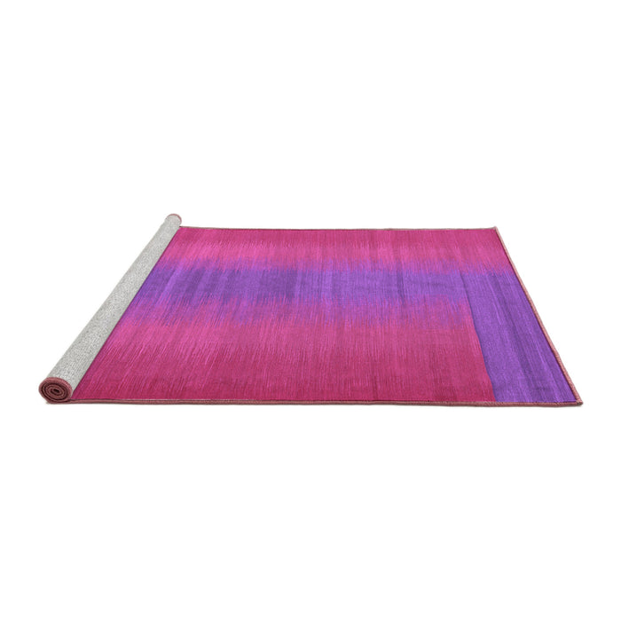 Sideview of Machine Washable Abstract Purple Contemporary Area Rugs, wshcon2576pur