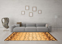 Machine Washable Abstract Orange Contemporary Rug, wshcon2577org