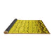 Sideview of Abstract Yellow Contemporary Rug, con2577yw