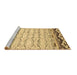 Sideview of Machine Washable Abstract Brown Contemporary Rug, wshcon2577brn