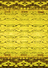 Abstract Yellow Contemporary Rug, con2577yw