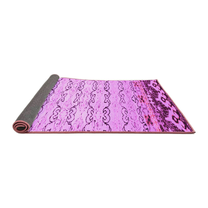 Sideview of Abstract Pink Contemporary Rug, con2577pnk