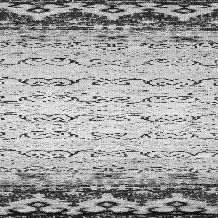 Round Machine Washable Abstract Gray Contemporary Rug, wshcon2577gry