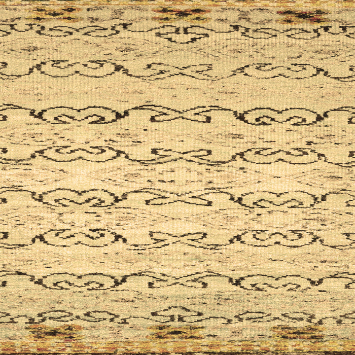 Machine Washable Abstract Brown Contemporary Rug, wshcon2577brn