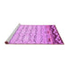 Sideview of Machine Washable Abstract Pink Contemporary Rug, wshcon2577pnk